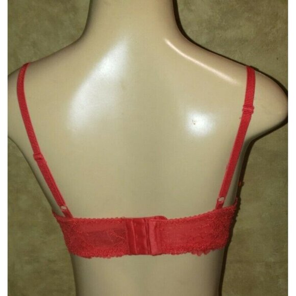 Heidi Klum Natural Lift Lace Red Bra Size M - Picture 3 of 3